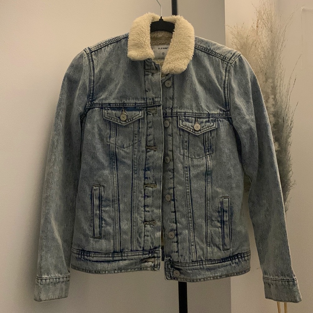 Fuzzy Jean Jacket